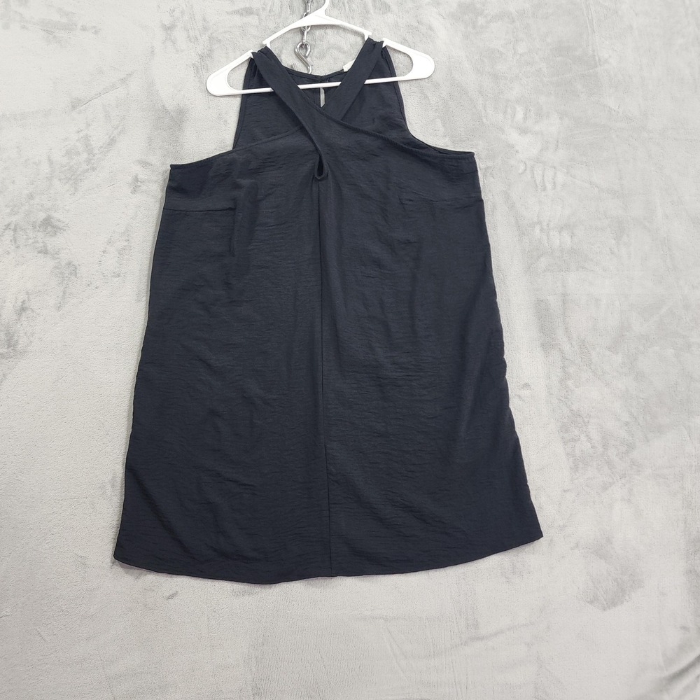 Chic Soul Dress‎ Womens 1X Black Criss Cross Halter Trapeze Swing Pockets Casual